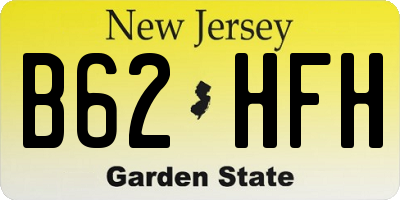 NJ license plate B62HFH