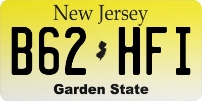 NJ license plate B62HFI