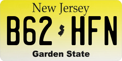 NJ license plate B62HFN