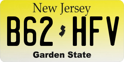 NJ license plate B62HFV