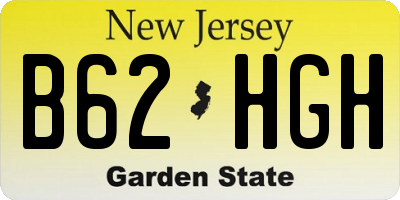 NJ license plate B62HGH
