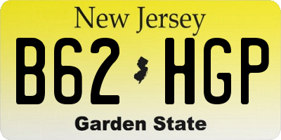 NJ license plate B62HGP