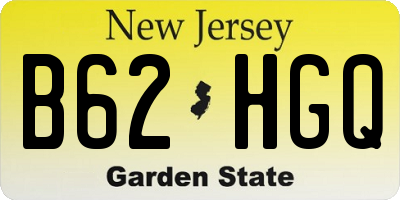 NJ license plate B62HGQ