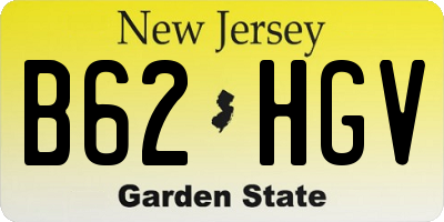 NJ license plate B62HGV