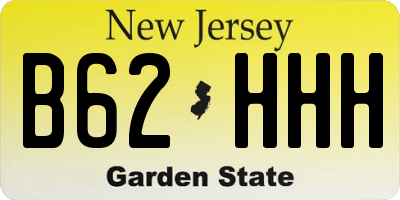 NJ license plate B62HHH