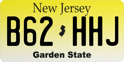 NJ license plate B62HHJ