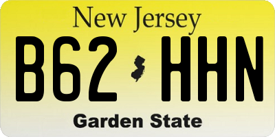 NJ license plate B62HHN