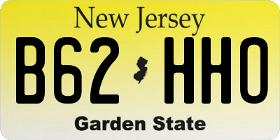 NJ license plate B62HHO