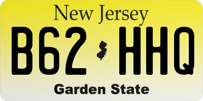 NJ license plate B62HHQ