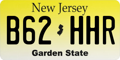 NJ license plate B62HHR