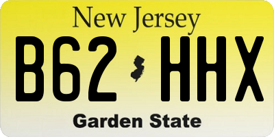 NJ license plate B62HHX