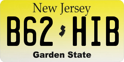 NJ license plate B62HIB