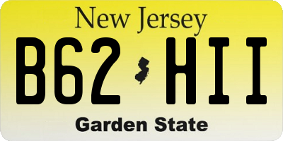 NJ license plate B62HII