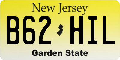 NJ license plate B62HIL