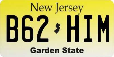 NJ license plate B62HIM