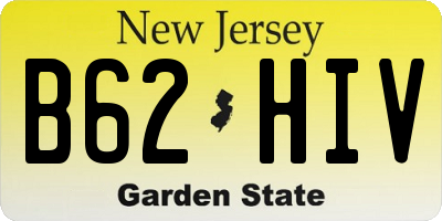 NJ license plate B62HIV