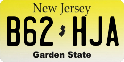 NJ license plate B62HJA