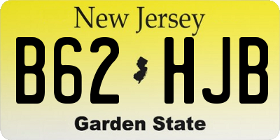 NJ license plate B62HJB