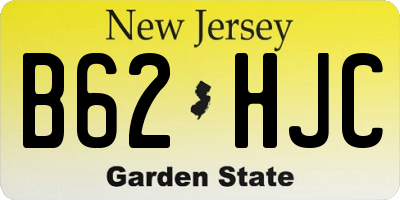 NJ license plate B62HJC
