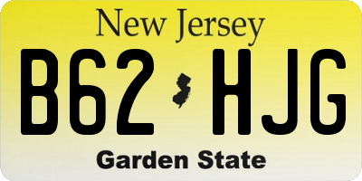 NJ license plate B62HJG