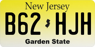 NJ license plate B62HJH