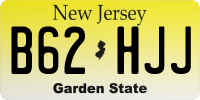 NJ license plate B62HJJ