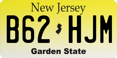NJ license plate B62HJM