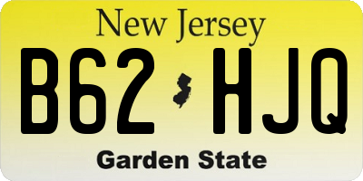 NJ license plate B62HJQ