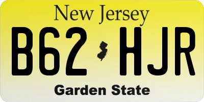 NJ license plate B62HJR