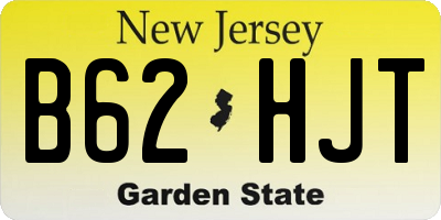 NJ license plate B62HJT