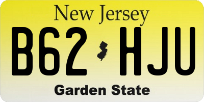 NJ license plate B62HJU