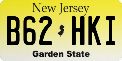 NJ license plate B62HKI