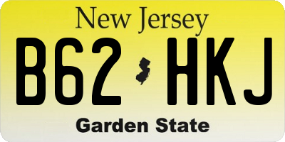 NJ license plate B62HKJ