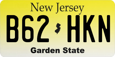 NJ license plate B62HKN