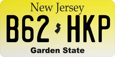 NJ license plate B62HKP