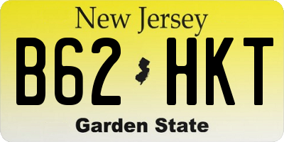 NJ license plate B62HKT
