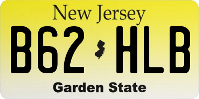 NJ license plate B62HLB