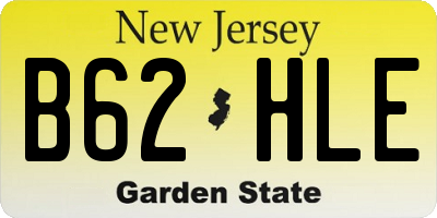 NJ license plate B62HLE