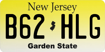NJ license plate B62HLG
