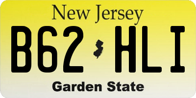 NJ license plate B62HLI