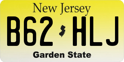 NJ license plate B62HLJ