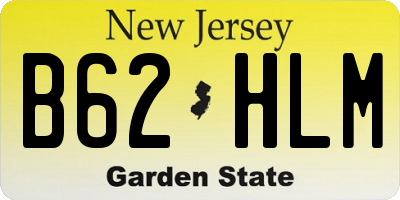 NJ license plate B62HLM