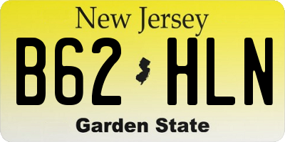 NJ license plate B62HLN