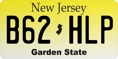 NJ license plate B62HLP