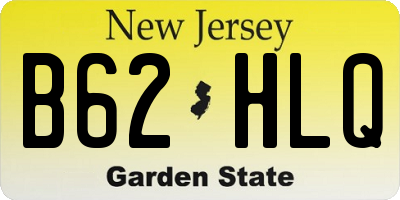 NJ license plate B62HLQ