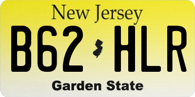 NJ license plate B62HLR