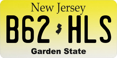 NJ license plate B62HLS