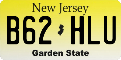 NJ license plate B62HLU