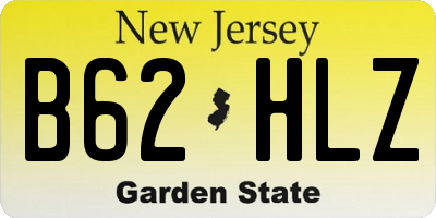 NJ license plate B62HLZ