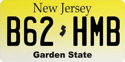 NJ license plate B62HMB